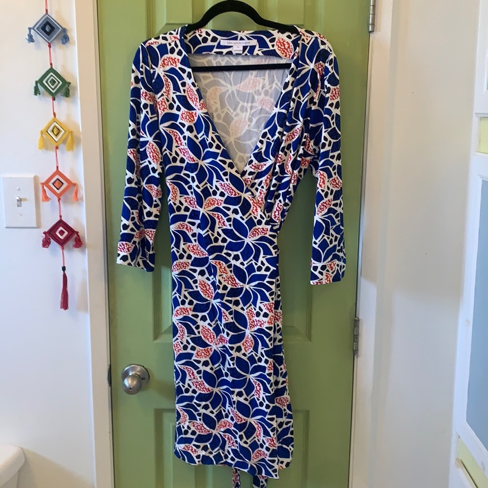 Diane Von Furstenberg Pattern Wrap Dress